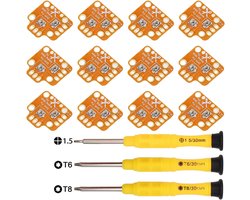 12 paar Thumbsticks Drift Fix Module Reparatieset voor PS5-controller, Analoge Stick Drift Fix Mod, Handvat Joystick Drift Reparatie Board voor PS4, voor Xbox S/X Incl. Schroevendraaier Kit