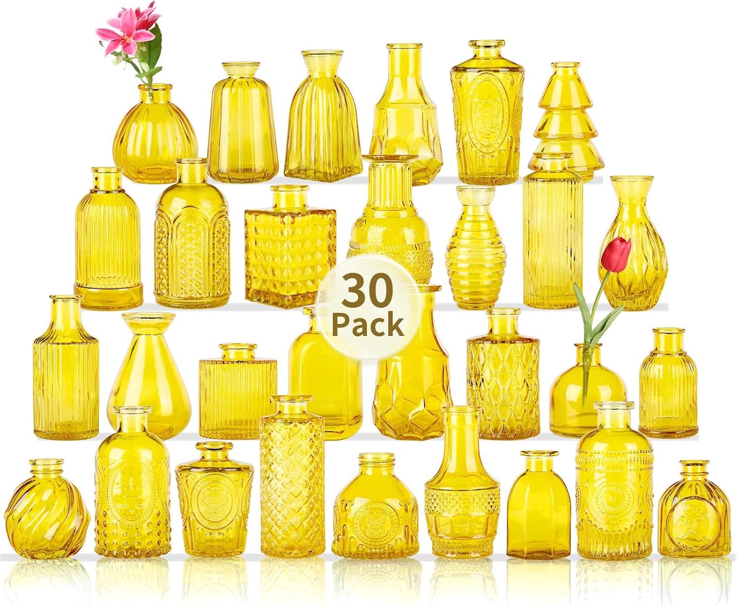 Mini glazen knopvazen voor bruiloft en bruids douche centerpieces, veelzijdige glazen vazen voor woondecoratie, feest- en jubileumdecoraties, kandelaars, hydrocultuur, aromatherapie flessen (pak van