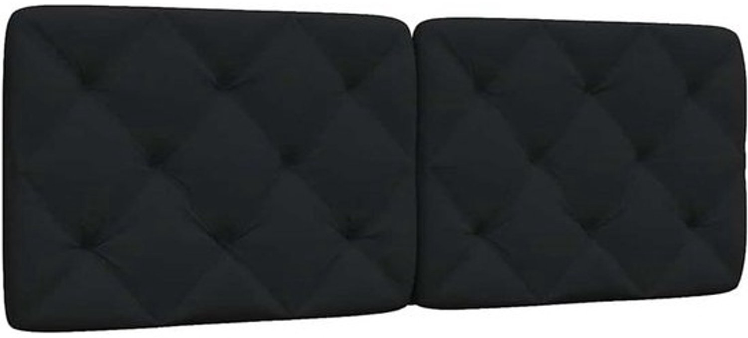 Gestoffeerd hoofdbordkussen 140 cm zwart