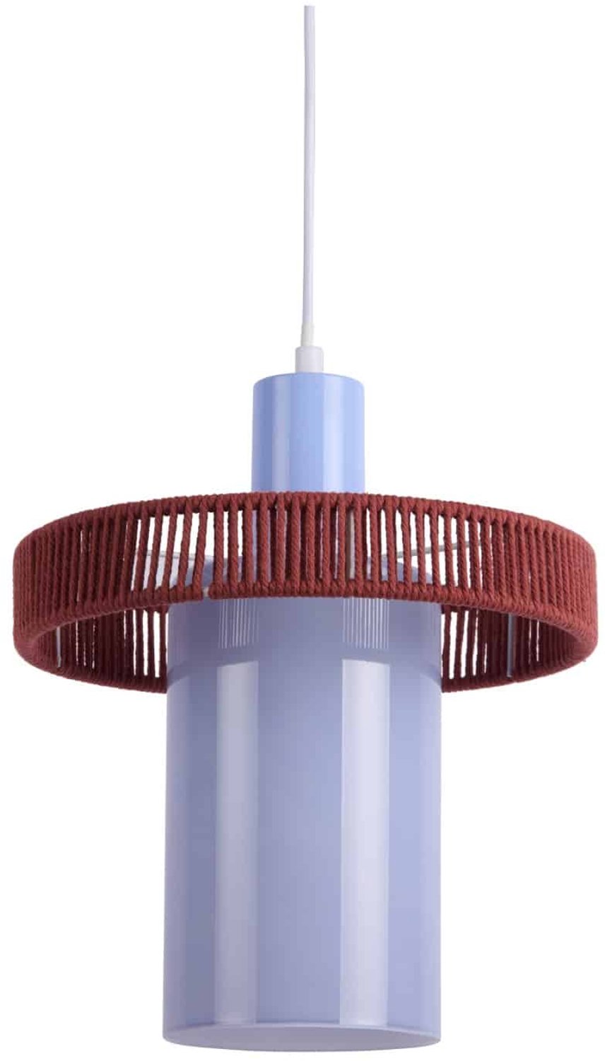 Leitmotiv Hanglamp Firenze Long - Zachtblauw - 25x25x28cm - Scandinavisch - Hanglampen Eetkamer, Slaapkamer, Woonkamer