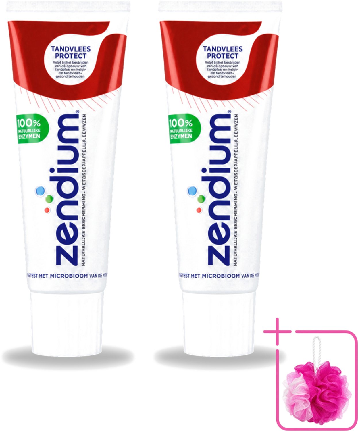 2 x Zendium – Tandpasta – Tandvlees Protect – 75 ml - Bulkverpakking - Gevoelig tandvlees - Douchemop - Tandvlees bescherming