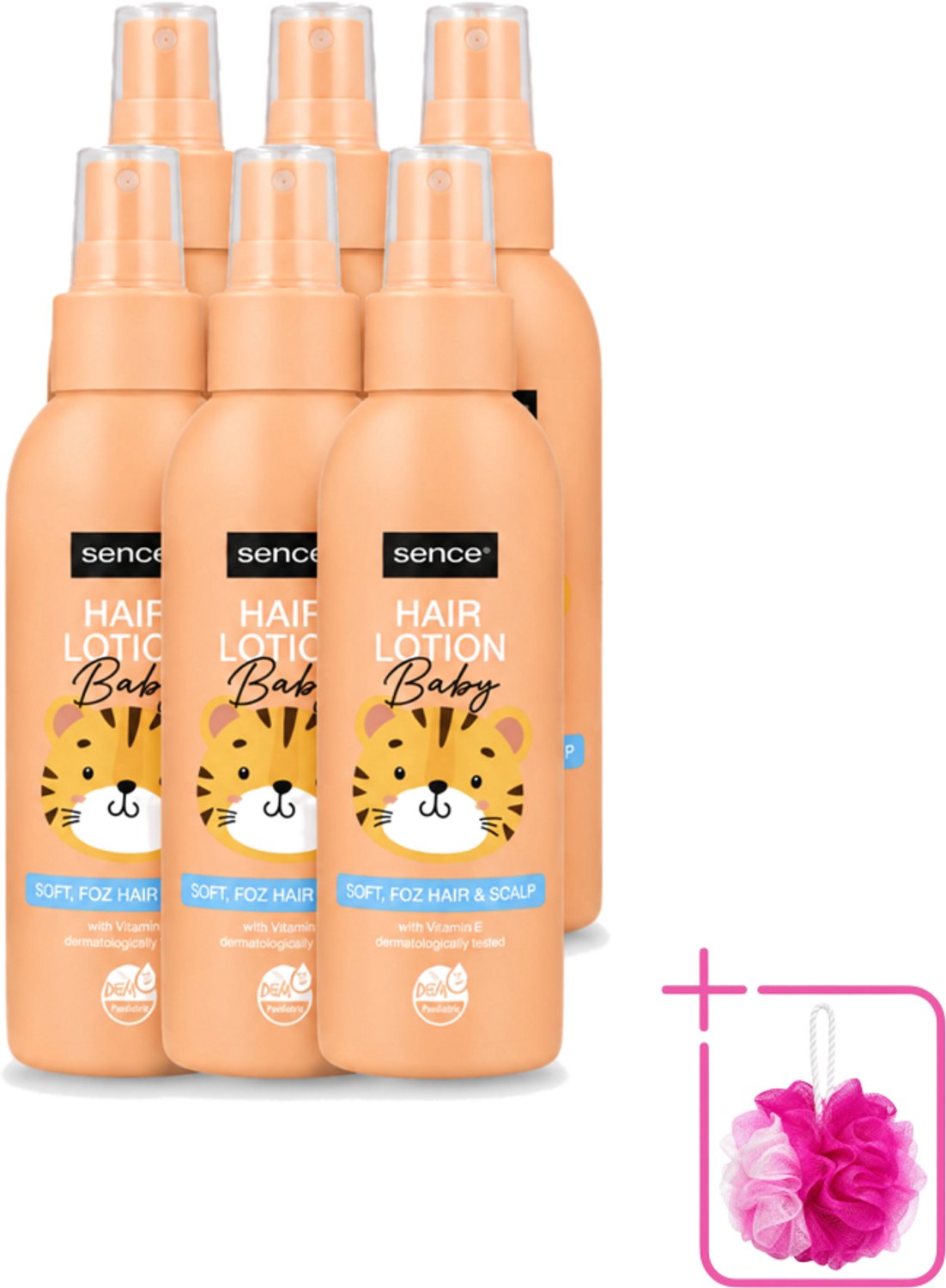 6 x Sence Baby – Haarlotion – Verzorgend – 150 ml - Bulkverpakking - Babyhaar verzorging - Douchemop - Gevoelige hoofdhuid