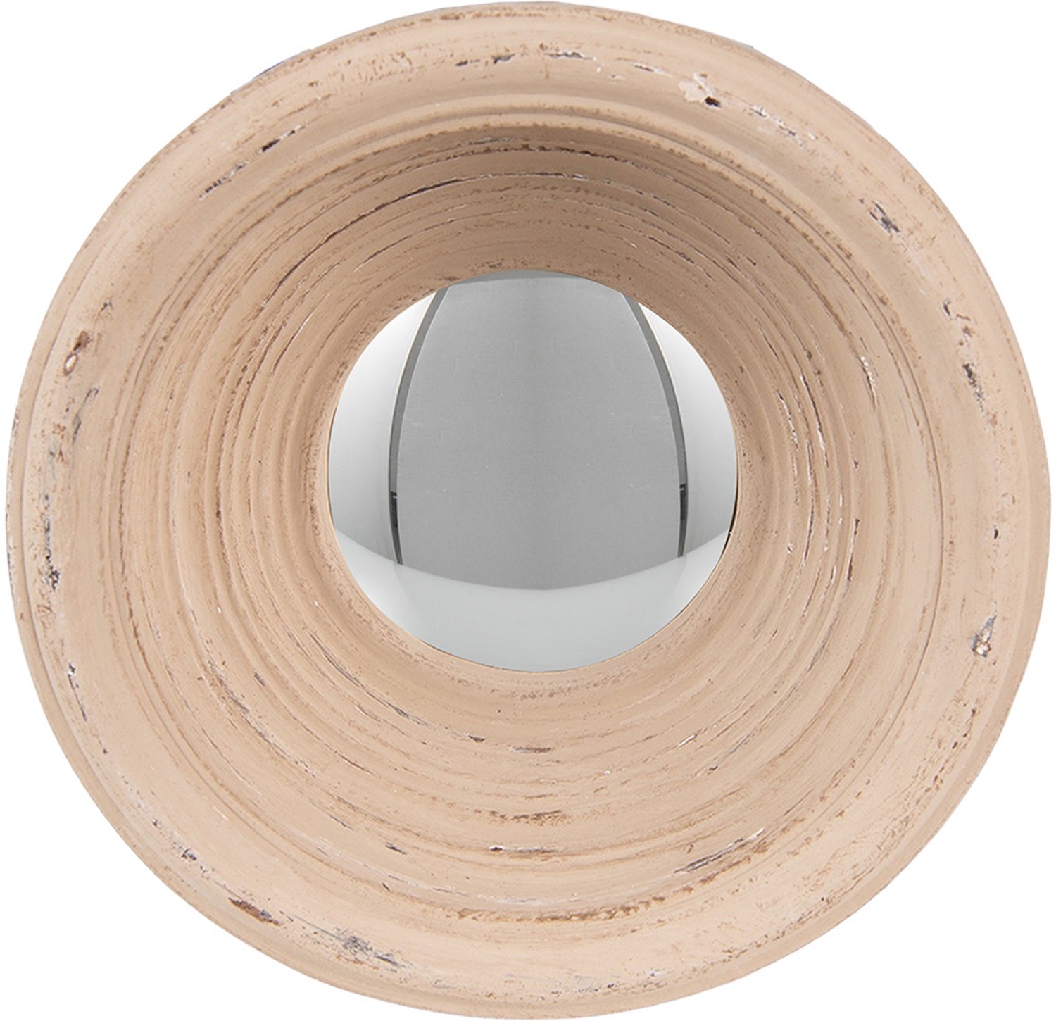 Clayre & Eef Spiegel Ø 19 cm Beige Kunststof