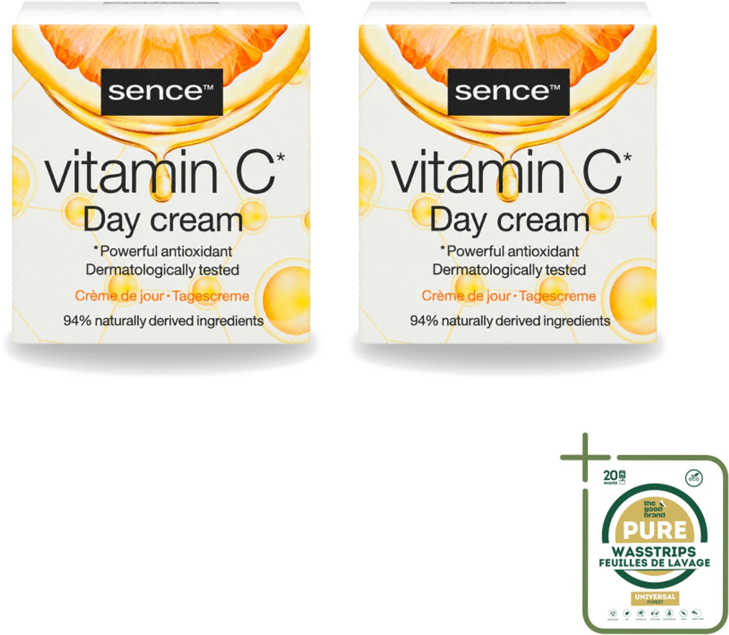 2 x Sence - Vitamine C - Dagcrème - Stralende Huid - 50 ml - Vitamine C Crème - Stralende Huid - Huidveroudering - Collageen - Antioxidant