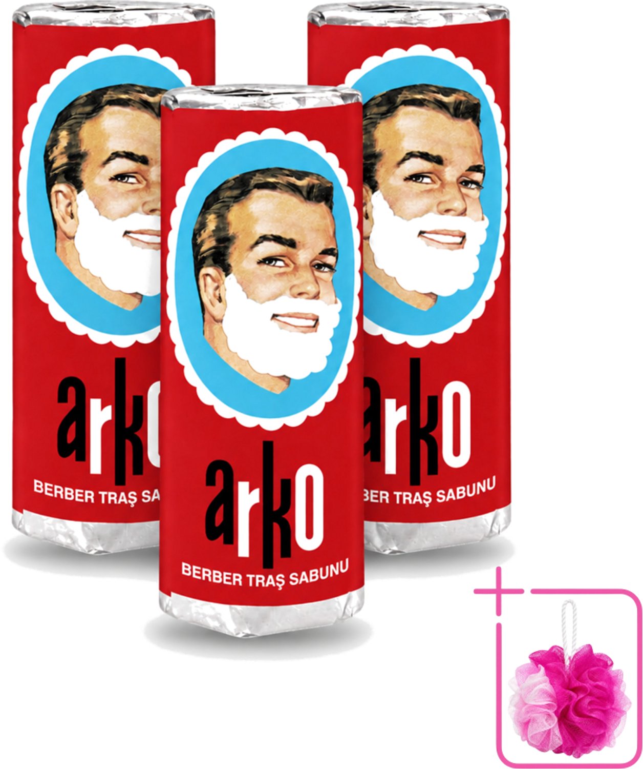 3 x Arko - Scheerzeep - Verzorgt en Beschermt de Huid - 75 ml - Bulkverpakking - Scheerzeep - Douchemop - Schuim
