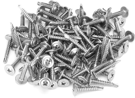 500 stuks zelftappende schroeven 410 roestvrij staal M4.2x25mm schroef gekruiste groeven diepe draad vierkante buis kleur stalen tegel ijzeren plaat HV300 500 stuks — afbeelding 5