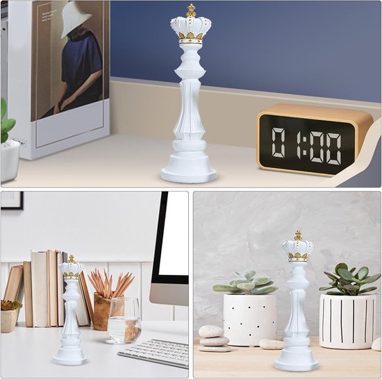 Hars Schaakstuk Decor - Schaakstandbeeld Schaakdecor, Bureaudecoratie Collectible Figurines | Creatieve en mooie Sculptuur Schaakstuk Sculptuur Hars Craft voor Slaapkamer Woonkamer Desktop — afbeelding 5