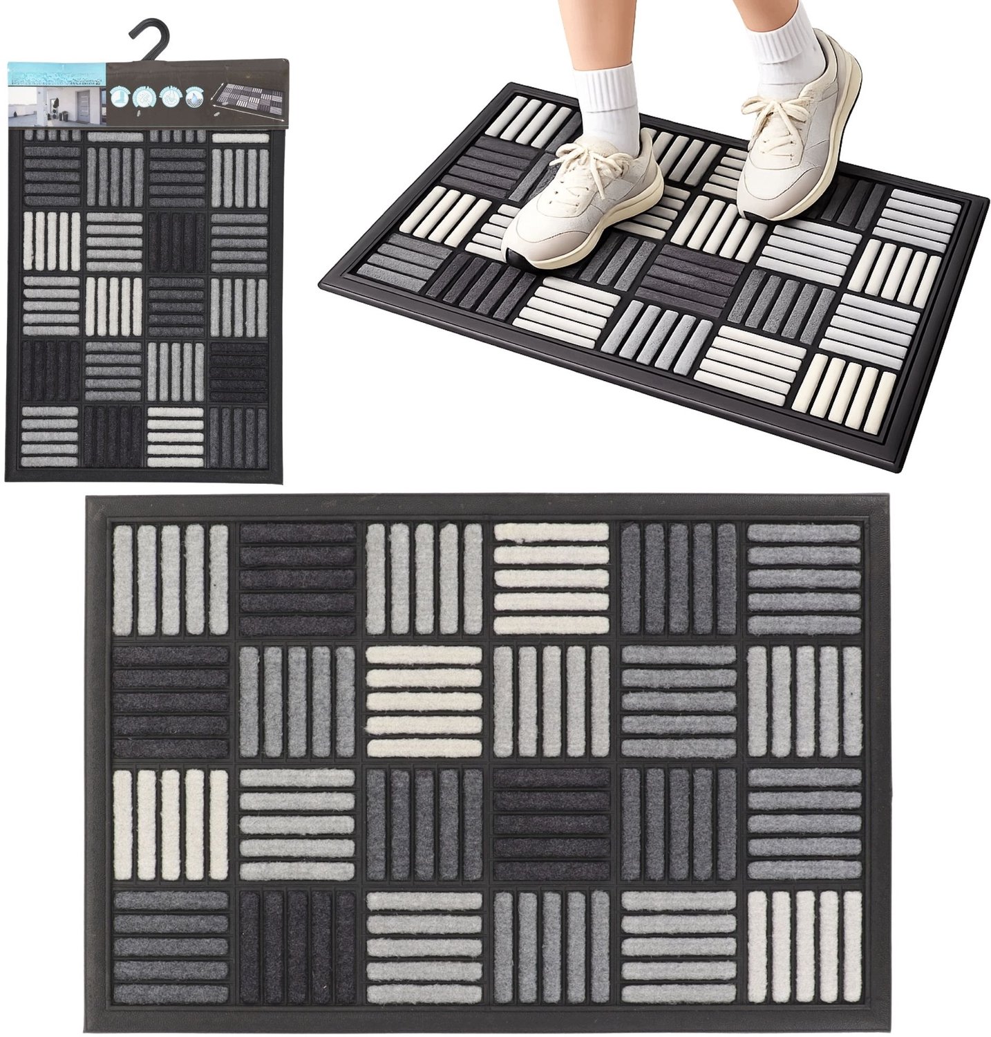 Merkloze Nylon Woonkamer Deurmat 40x60cm - Stijlvol en Praktisch