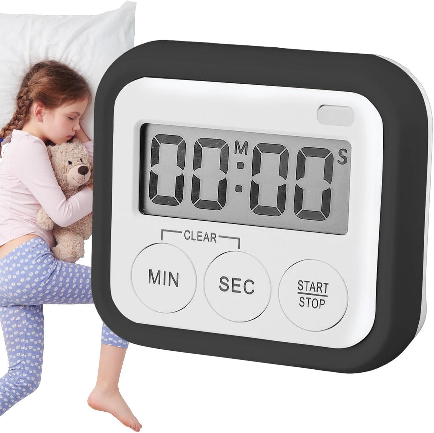 Timer, digitale keukentimer, mute-functie, luid alarm, groot