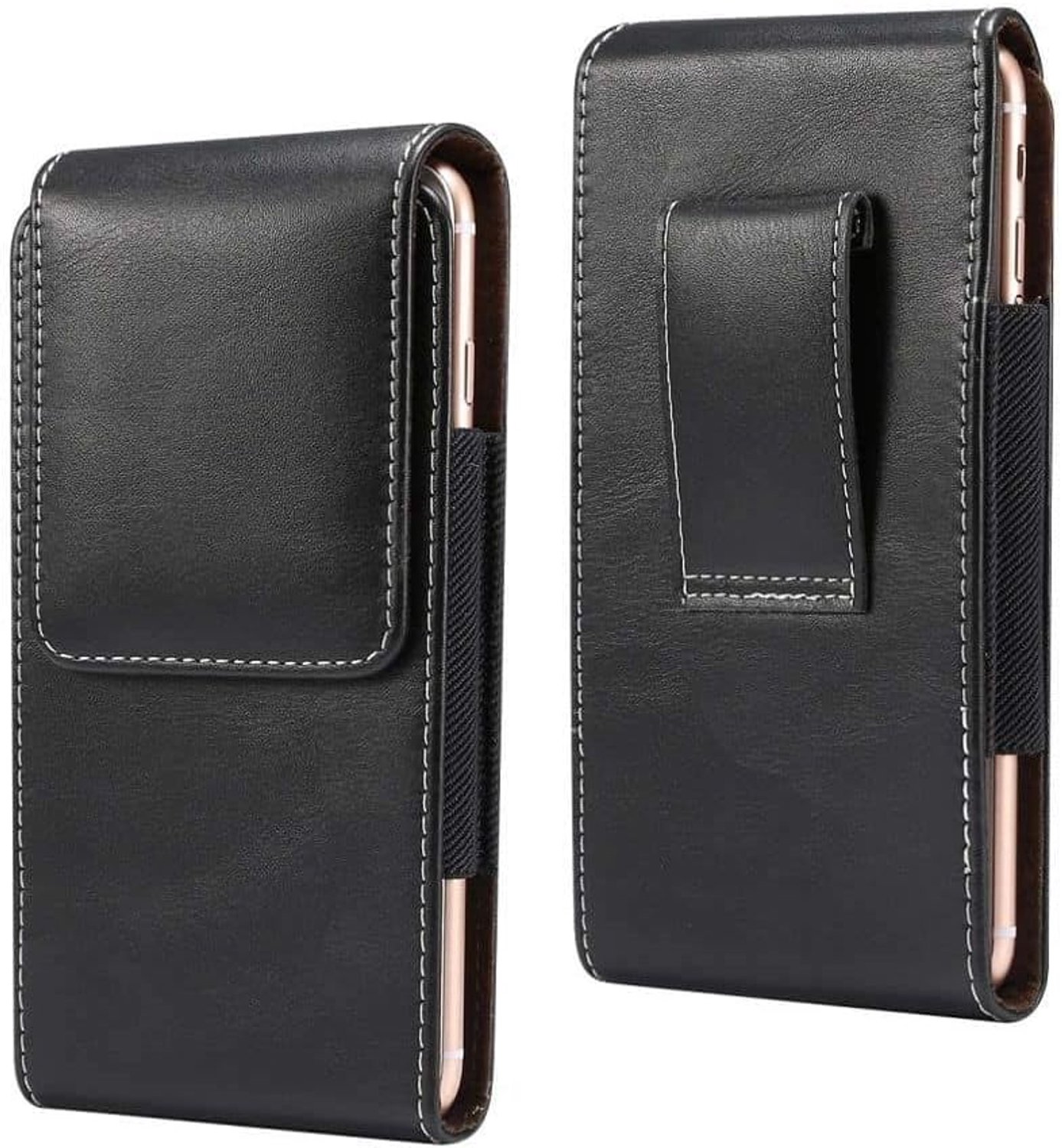 Nieuw Design Verticale Lederen Holster met Riemlus voor MEIZU NOTE8 (2018) - Zwart
