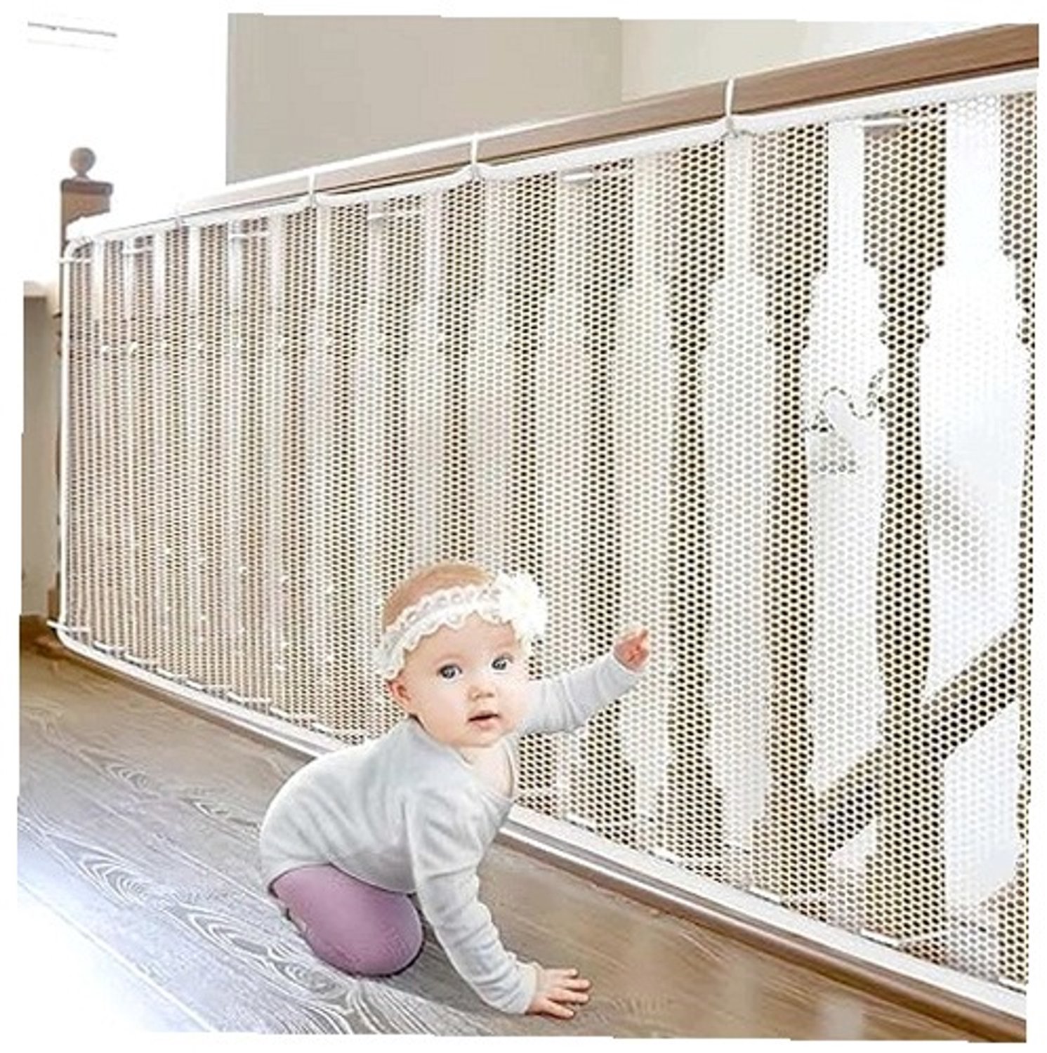 Veiligheidsnet Kinderen voor Trappen & Balustrades - Wit 79x200cm