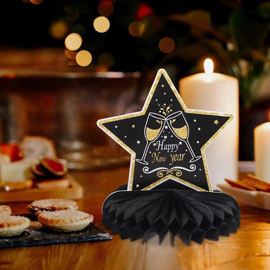 8 Stuks Delige Unieke Honingraatballen met Nieuwjaarsthema Creatieve Papieren voor Lentefestivals Veelzijdige Feestversiering voor Tafel Kantoor — afbeelding 3