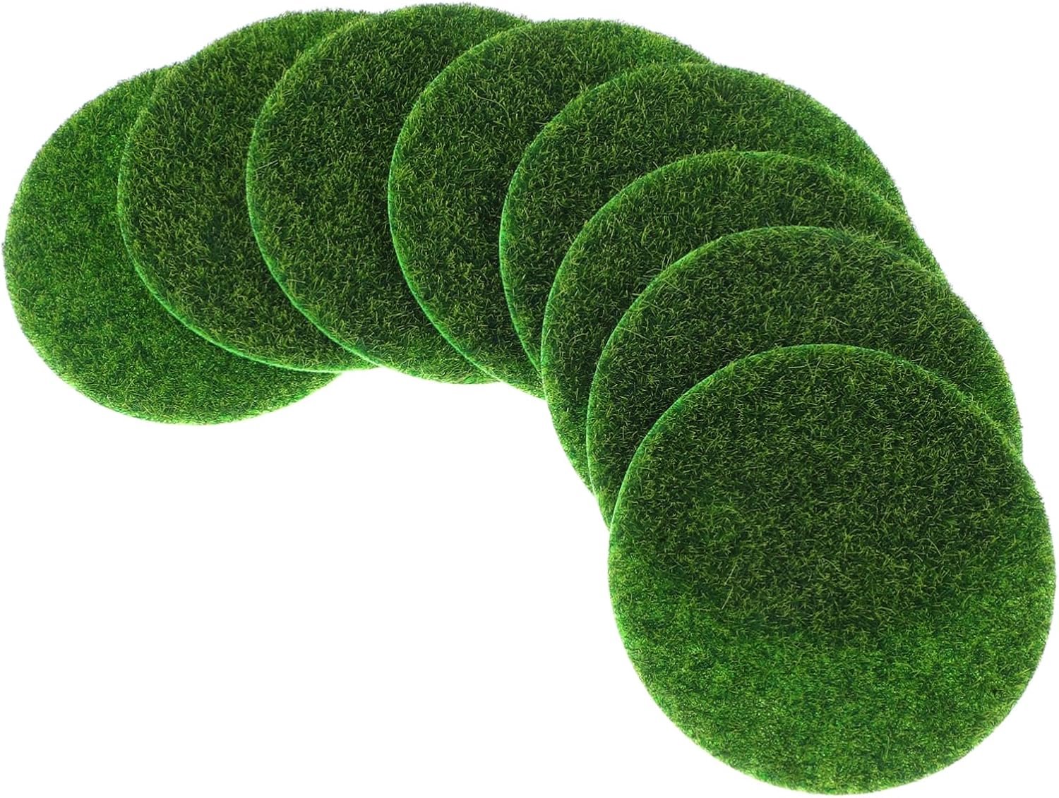 Kunstgrasmatten Voor Miniatuurtuin Poppenhuisdecoratie Mosgroene Ronde Pad
