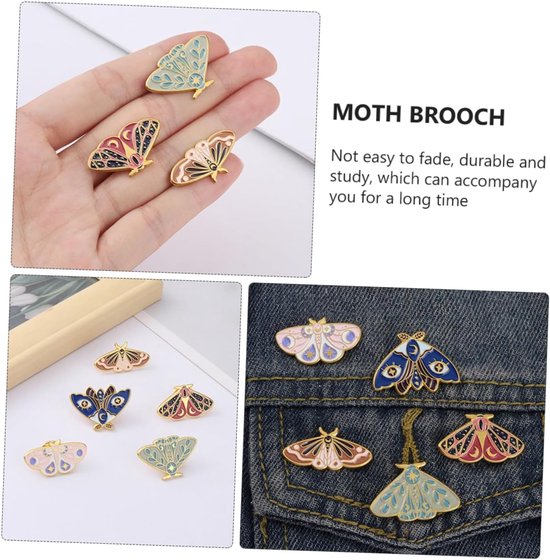 10 Stuks Insectenbroche Vlinders Kledingbroche Vlinders Broche Kledingbroche Badge Metalen Broche Dierenbroche Badge Kledingtasbroche Legering — afbeelding 4