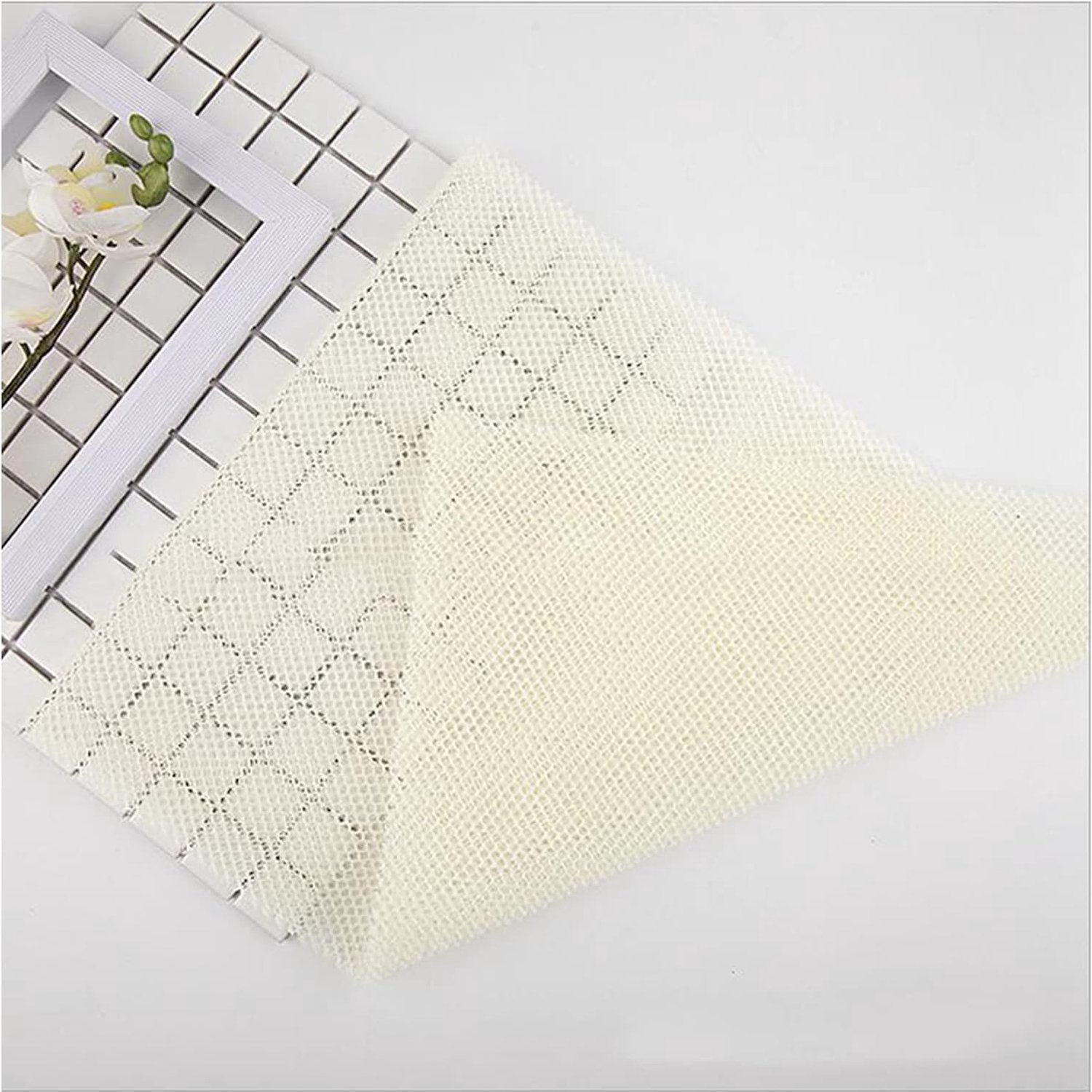 Badborstel Schone bad spons exfoliërende lange body scrub stevig geweven schoonheid huid gladde toren baddoek poreus elastisch Doucheborstel (Size : Beige)