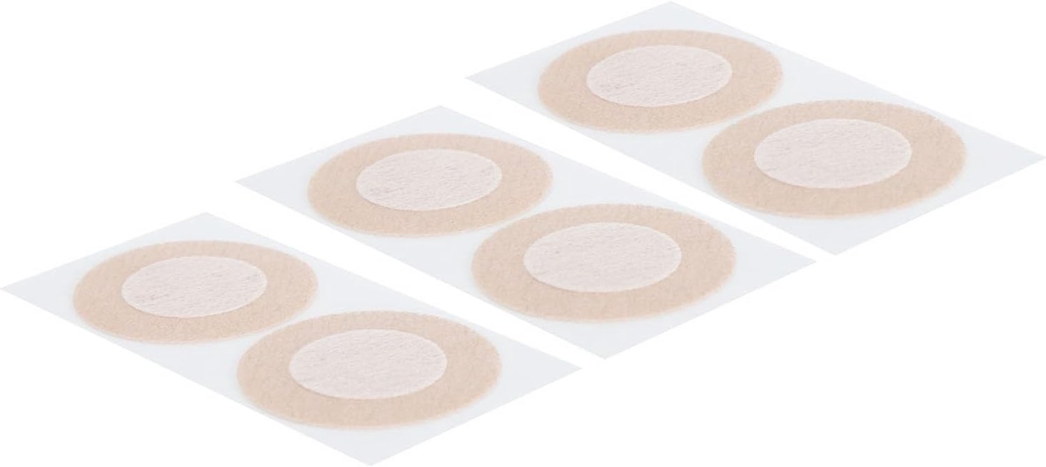 Schimer Set tepelafdekkingen voor heren, 4,5 cm, comfortabele sticker ter voorkoming van wrijving, voor hardlopen, surfen, fietsen, 20 paar vliesstof, naakt, #011