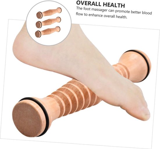 3stuks Houten Voetroller Massage Van Verstelbare Voetmassage Roller Voor Spierontspanning Bevorder Bloedcirculatie Verminder Vermoeidheid Voor Thuisgebruik — afbeelding 4