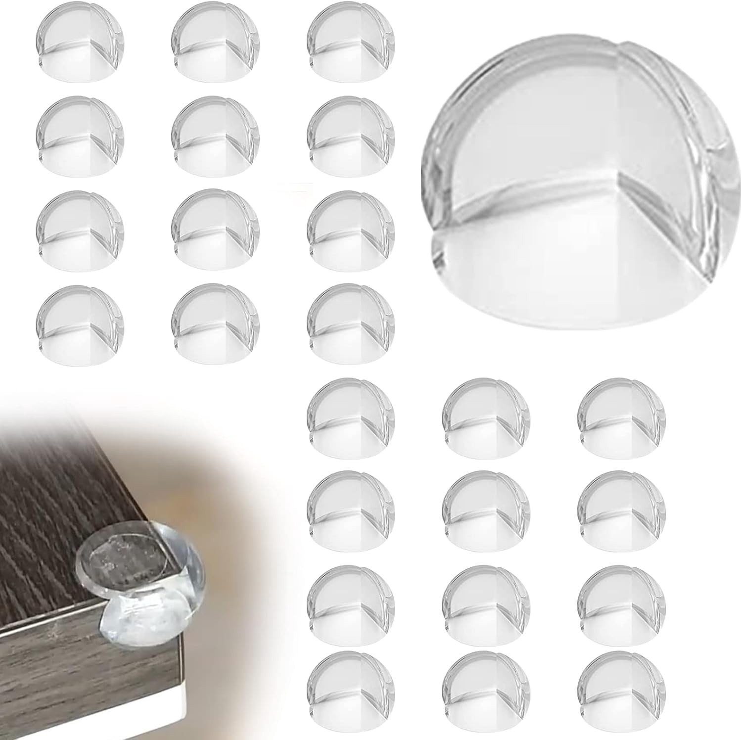 Set van 25 Transparante Hoekbeschermers voor Tafel - Zelfklevende Veiligheidsoplossing voor Baby's en Kinderen