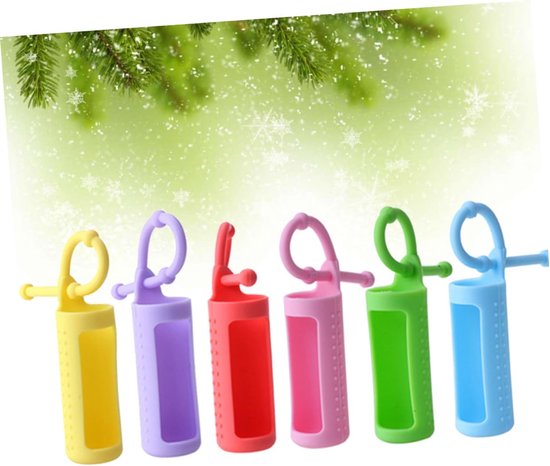 6stuks Rollerfles Beschermhoes Silicone Essentiële Olie Fleshouder Met Kleurrijke Bescherming Voor Draagbare Oplossingen Veiligheid Van Flessen — afbeelding 3
