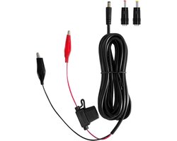 Lonnky Voedingskabel 3 m voor Wildcamera, DC 5.5 x 2.1 mm Adapter voor HAZA, WOLFANG, GardePro, KJK, iZEEKER, Compatibel met Batterijen en Zonnepanelen, 5 A Zekering en 2 Adapters