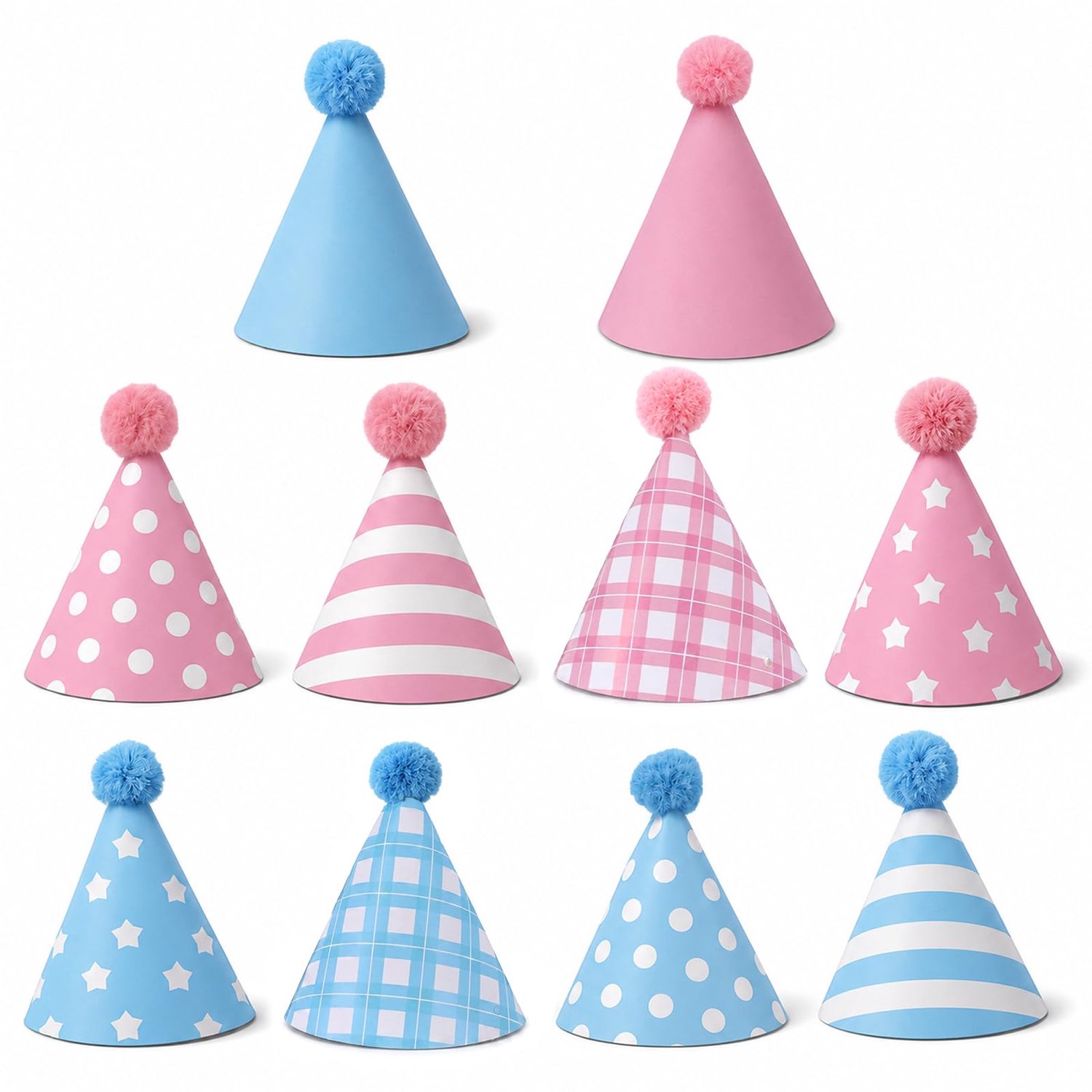 Mini-feesthoeden voor knuffeldieren - 10 stuks - kleurrijk - perfect voor feestjes - Luxento