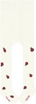 FALKE Cute Ladybug dun gedessineerd katoen panty baby wit - maat 80-92