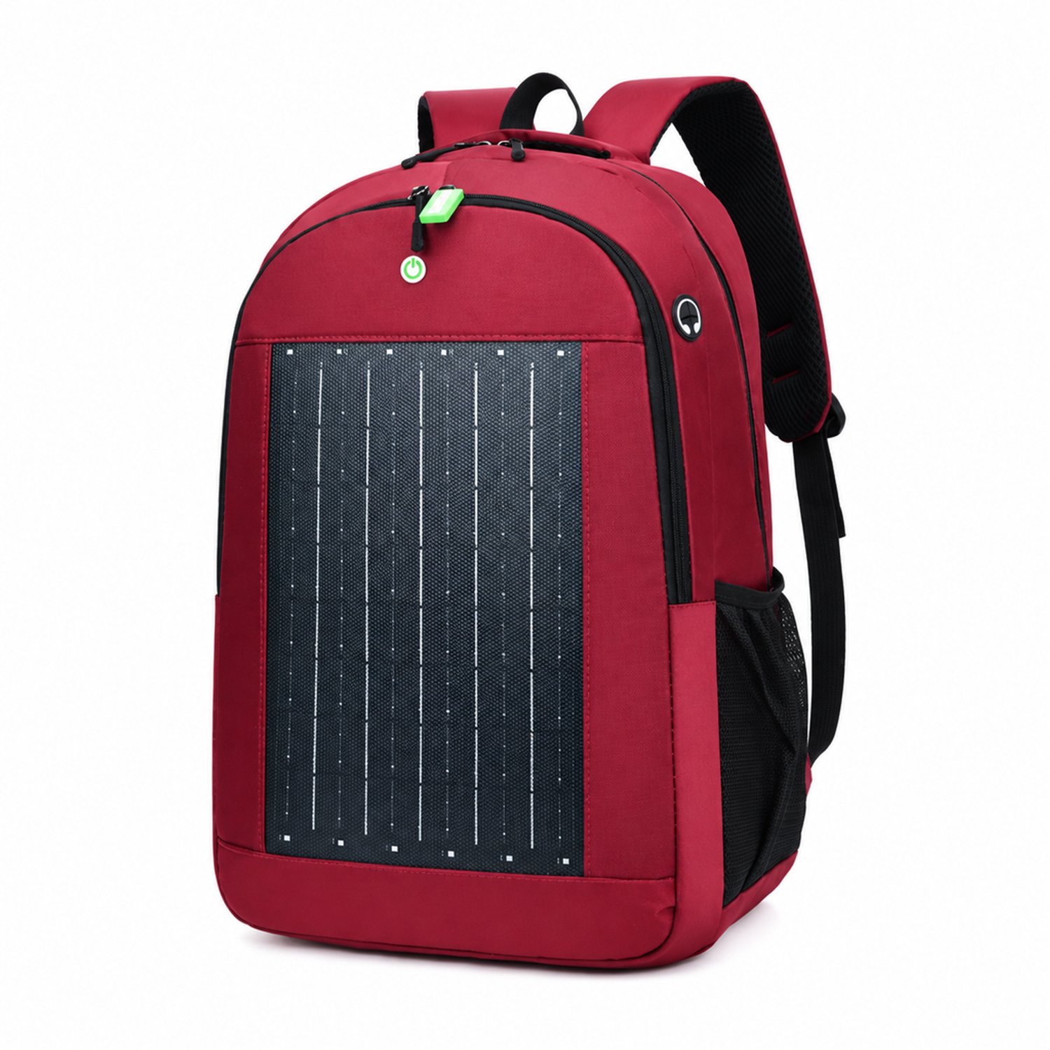 Rugzak - 48 x 32 x 18 cm - met luchtkussen-schouderbanden - voor vrijetijdsreizen - bordeauxrood