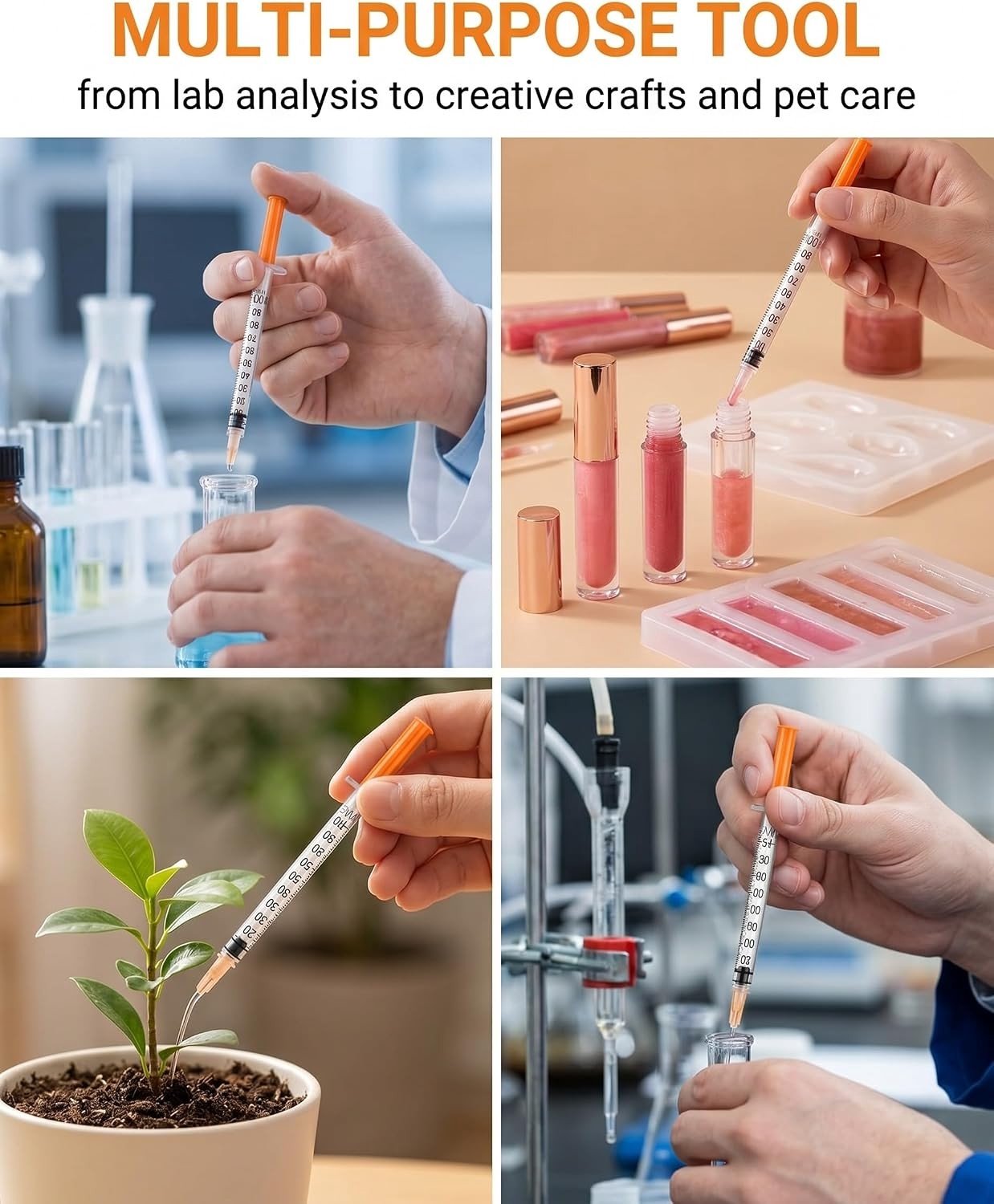 Plastic Spuit - Transparant - 1 ml - Kunststof - Voor Laboratoriumtoepassingen
