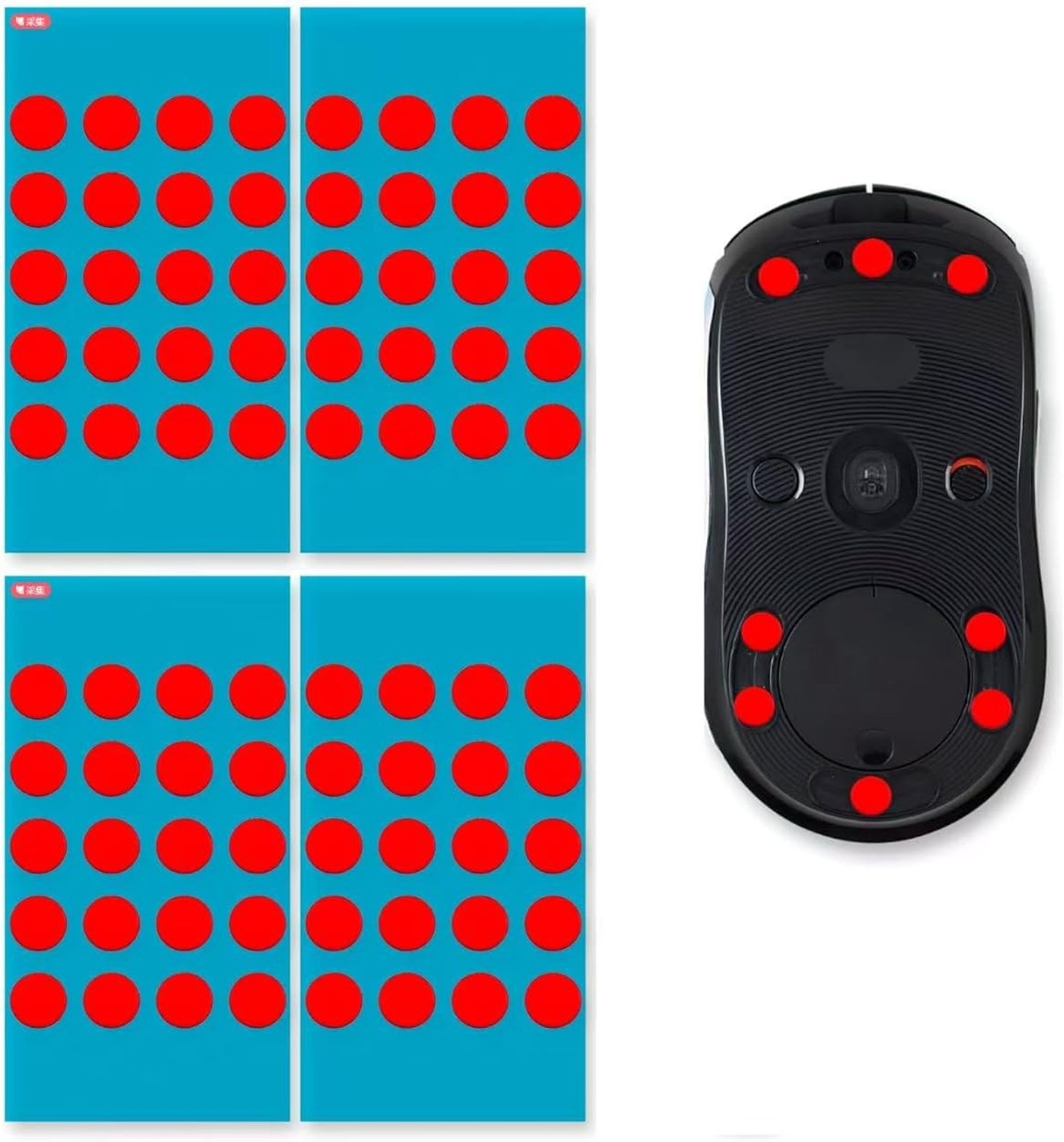80 Stuks Universele Muismatten, PTFE 0.8mm Muizenvoetjes, Ultra-Snelle Muiskoppen voor Gaming en Kantoor, Geschikt voor Glas en Stof