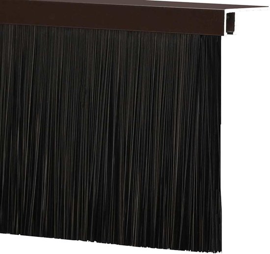 6 stuks deurborstelafdichtingen, aluminiumlegering, bruin, 100 cm — afbeelding 3