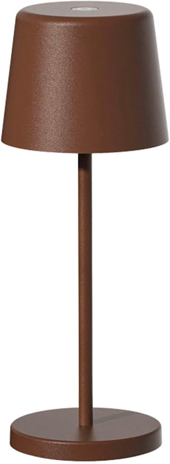 Mini tafellamp touch draadloos aluminium brons led Kelly Mini VINTAGE wit dimbaar H22cm