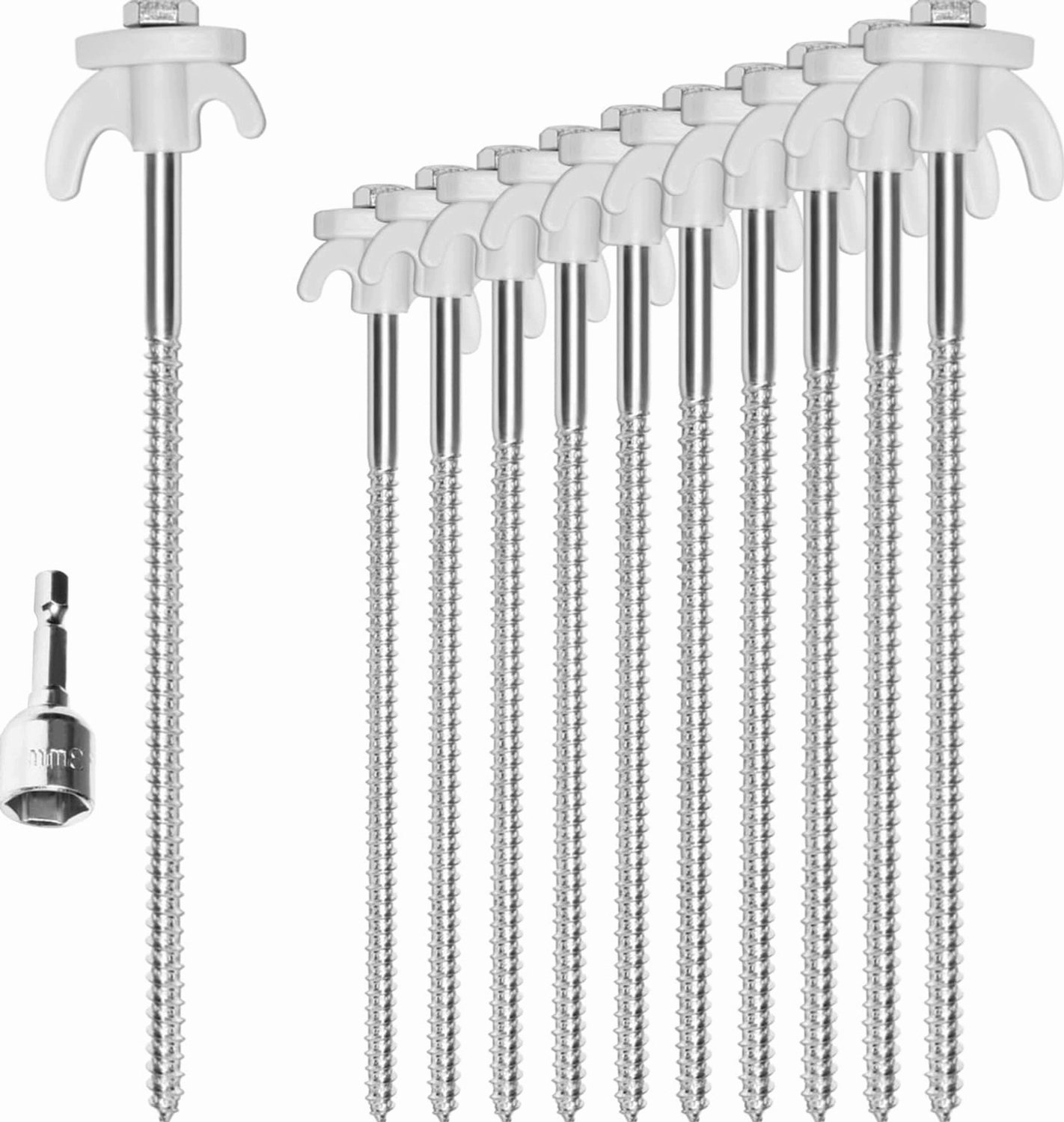 Sterke Stalen Grondpennen 22cm - Universele Camping & Tuin Bevestiging