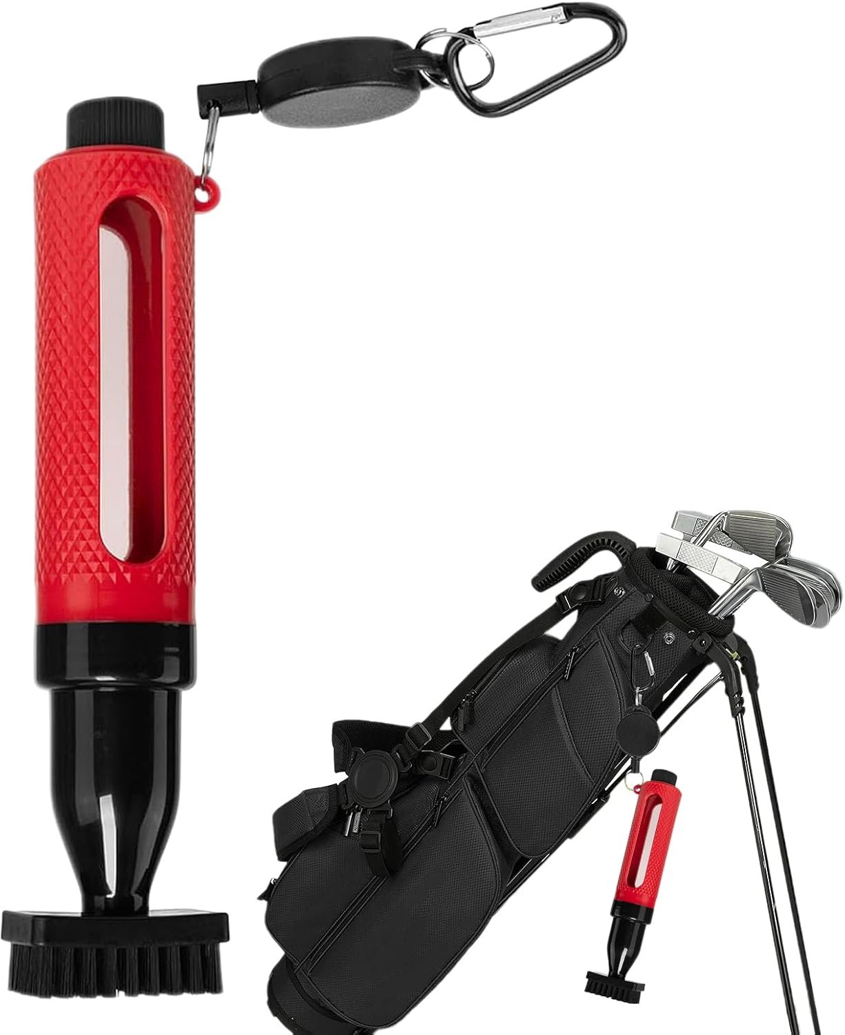 Golfbalreiniger, draagbare golfborstel, multifunctioneel reinigingsgereedschap, waterdichte herstelvoorziening voor oefengebied, golfuitrusting, outdoor-sportuitrusting voor het reinigen van B
