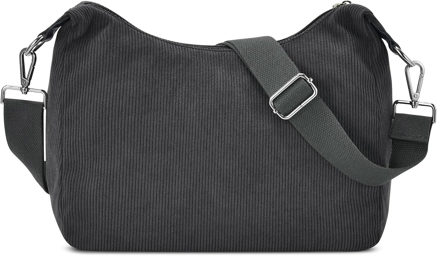 Dames Crossbody Tas met Trekkoord - Vouwbare Schoudertas van Katoen voor Werk, Winkelen en Reizen
