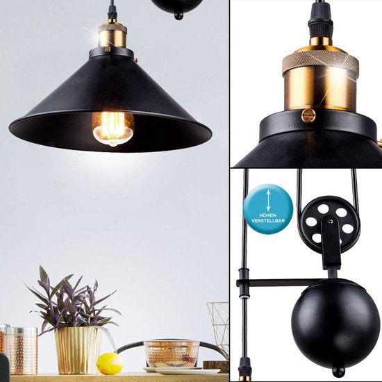 Vintage hanglamp voor de woonkamer om te verstellen Lenius. — afbeelding 3