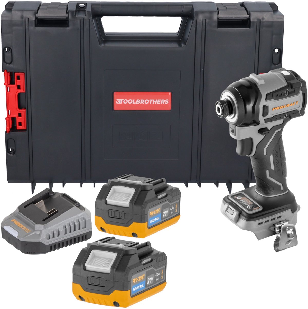 Procraft Industrial ID20Abb accu-slagmoersleutel 20 V 180 Nm 1/4" Solo - zonder accu, zonder oplader