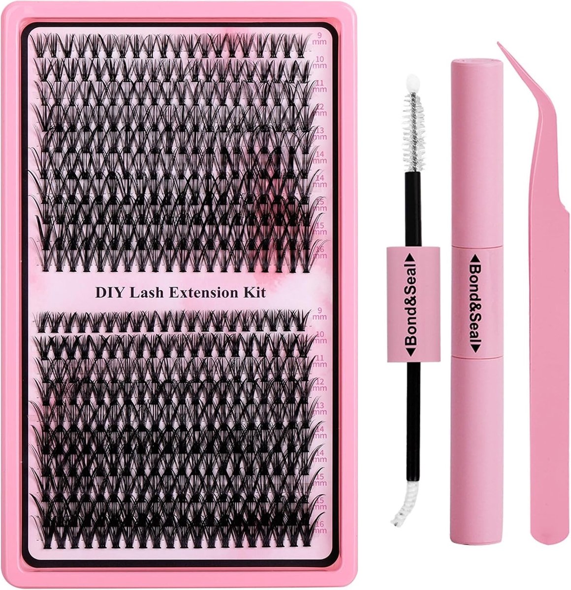 Eyelash Extensions Set 3D Wispy Cluster Zelfklevende Manga Wimpers 10-18mm voor Volumineuze Look