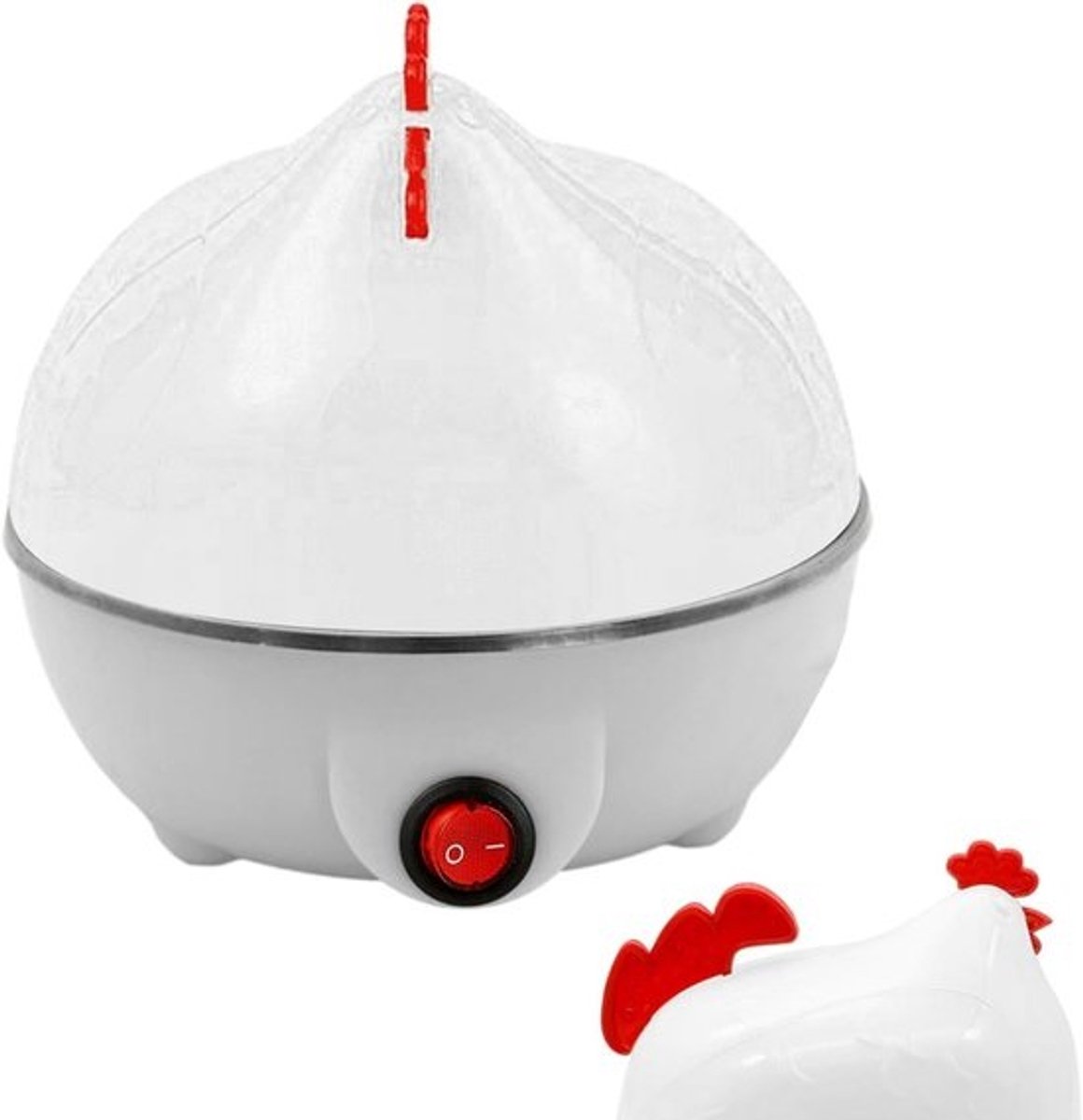 Elektrische Eierkoker - Stoompan - Ontbijt Koken - Automatische Uitschakeling - 15x16cm - Wit