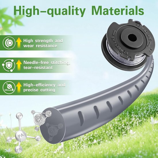 Spoelen voor Bosch EasyGrassCut grastrimmer, 1,6 mm, 4,9 m, grastrimmer, spoel met 2 doppen, compatibel met Bosch EasygrassCut 18 23 26 SL 18-26 18-260 18-230, F016800569 F016800385 — afbeelding 4