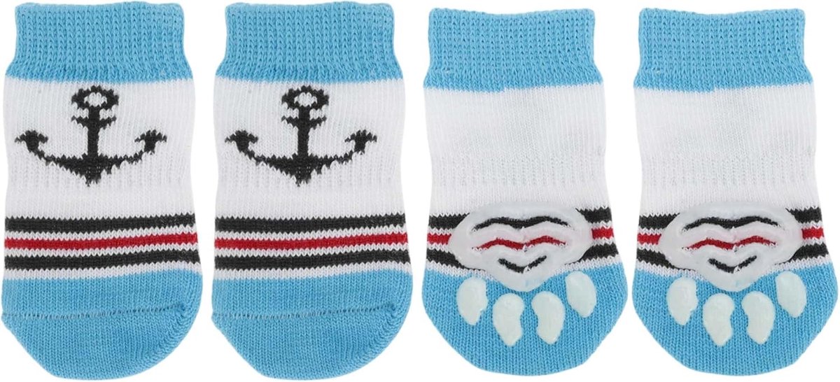 antislip sokken voor honden en katten, bescherming en tractie dankzij siliconengel voor honden en katten, 1 set (4 stuks), medium