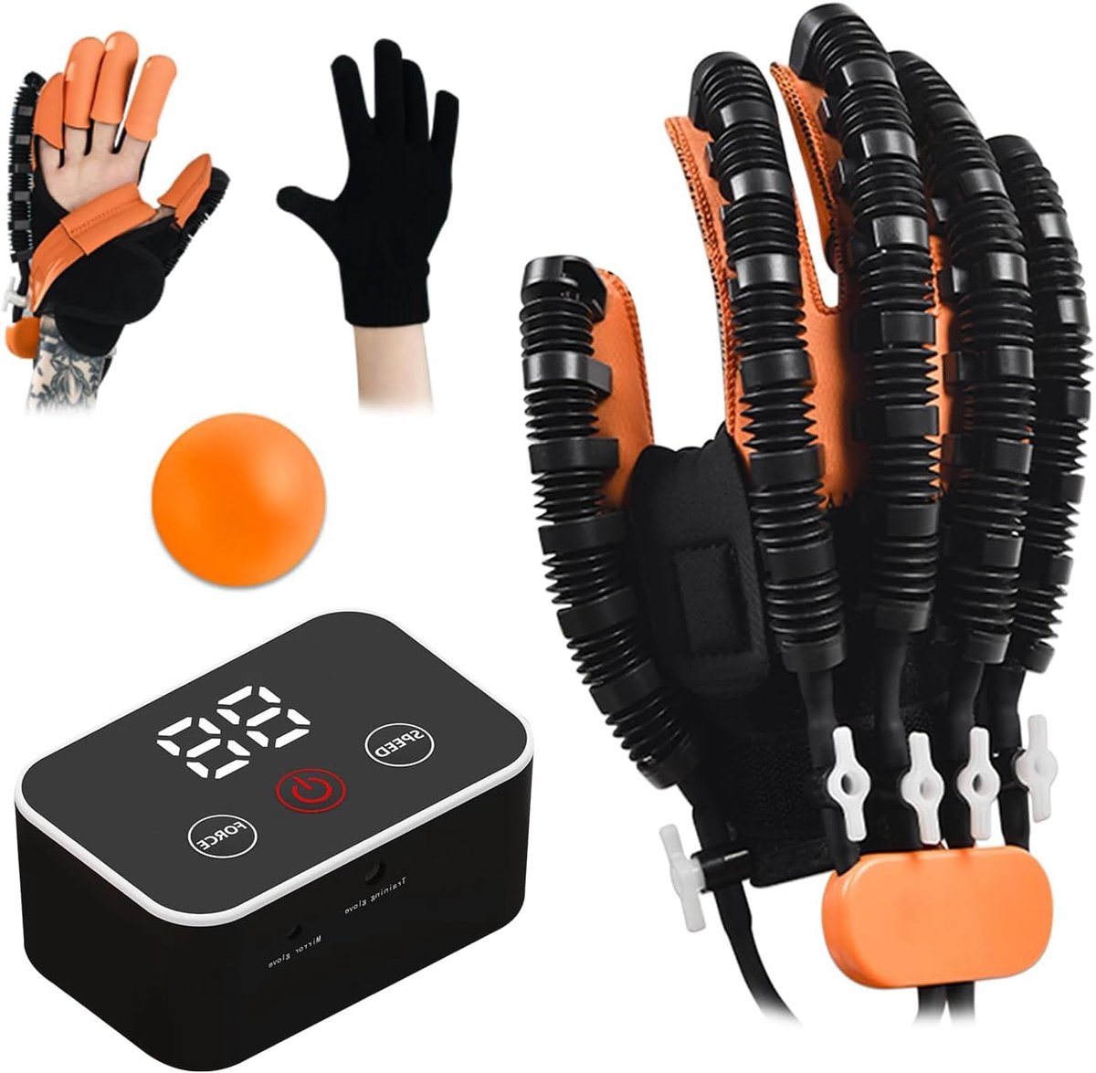 Robothandschoen voor handtraining, ondersteuning voor vingeroefeningen en mobiliteit, spieractivator voor handwelzijn