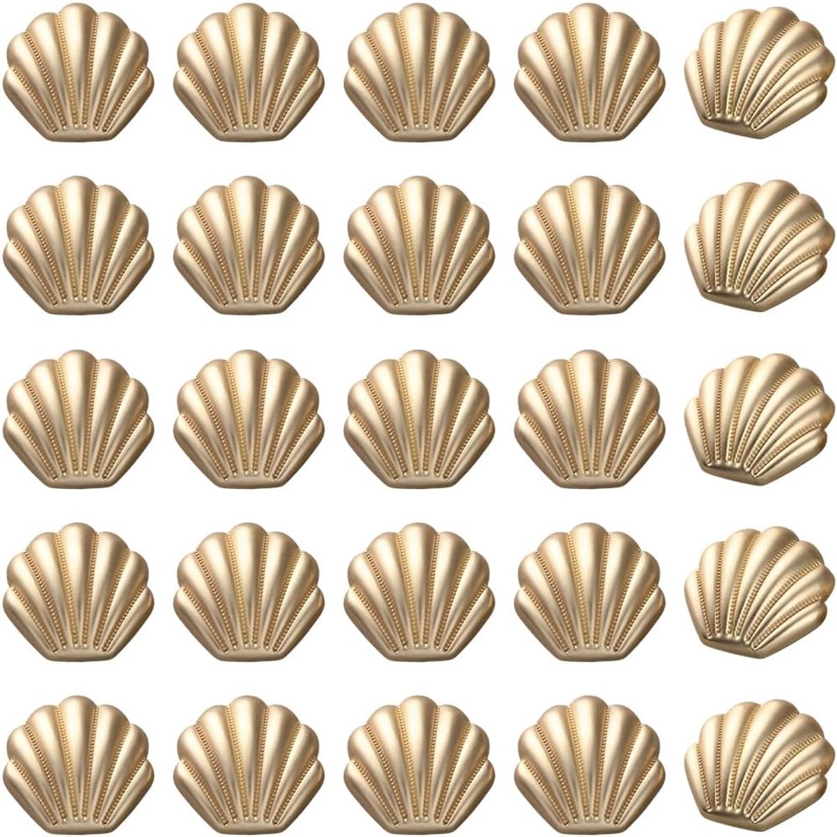 38Pcs Gold Sea Shell Shaped Buttons Metal Shank Alloy Matte Light Irregular Delicate Summer Replacement Button for Sewing Making Clothes Blazer Dresses Suit Shirts Jeans Decor Diy Crafts