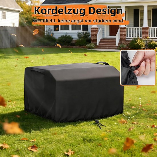Afdekking voor robotmaaier, draadloze automatische gazonrobot, waterdichte beschermhoes, beschermhoes voor WORX WA0810 robotmaaier, met gespriem en hantering, 75 x 59 x 39 cm — afbeelding 3