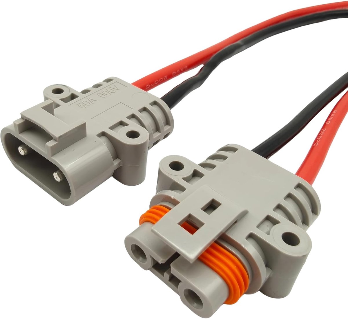 IP67 8AWG 50A Anderson Jumper Kabel Plug Connector kit, Batterij Quick Connect/Disconnect voor Auto, Truck, RV, Outdoor Kabelaansluiting