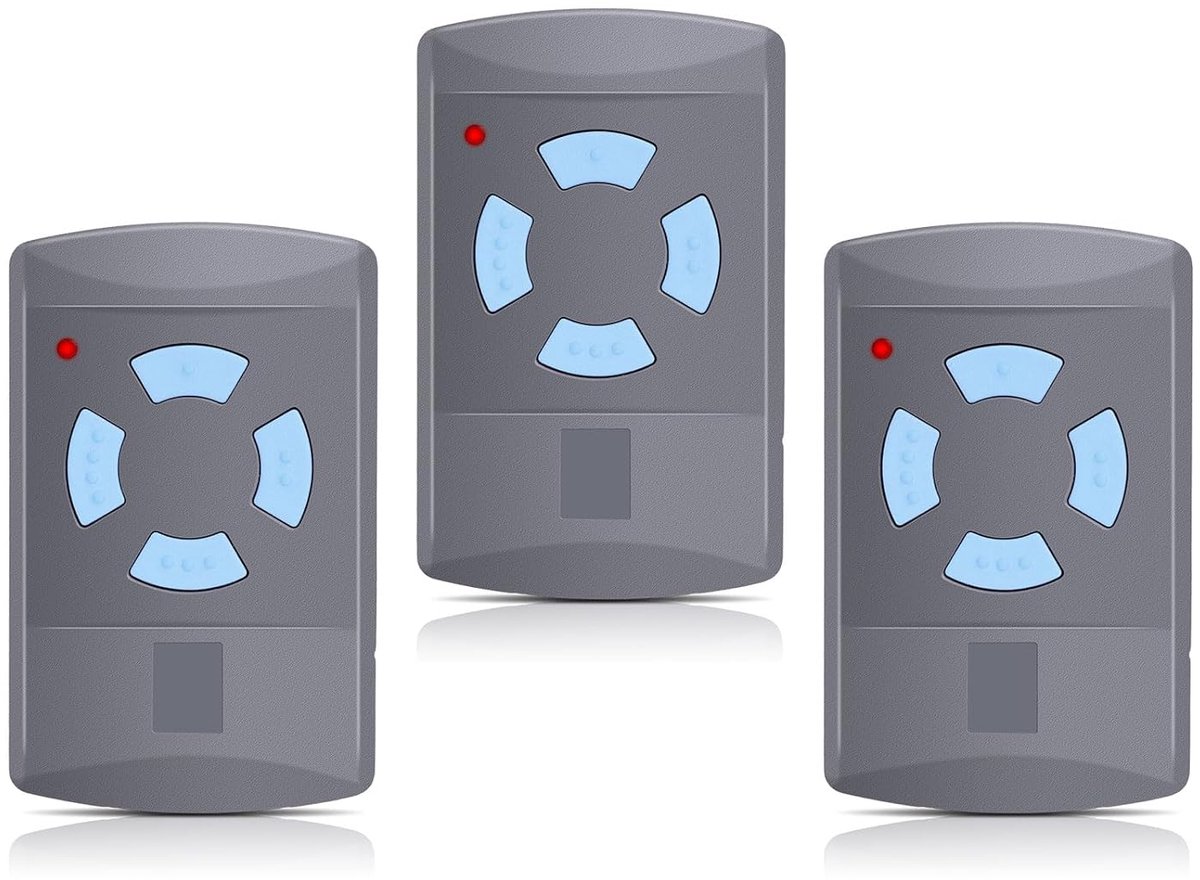 3 stuks Vervangende garagedeuropeners voor hsm4-868, afstandsbediening 868,3 MHz, 4 kanalen, compatibel met HSM4-868, HSE2-868, HS4-868, Blue Buttons