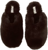 Hunkemöller Pantoffels Faux Fur Bruin