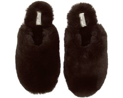 Hunkemöller Faux Fur sloffen - bruin