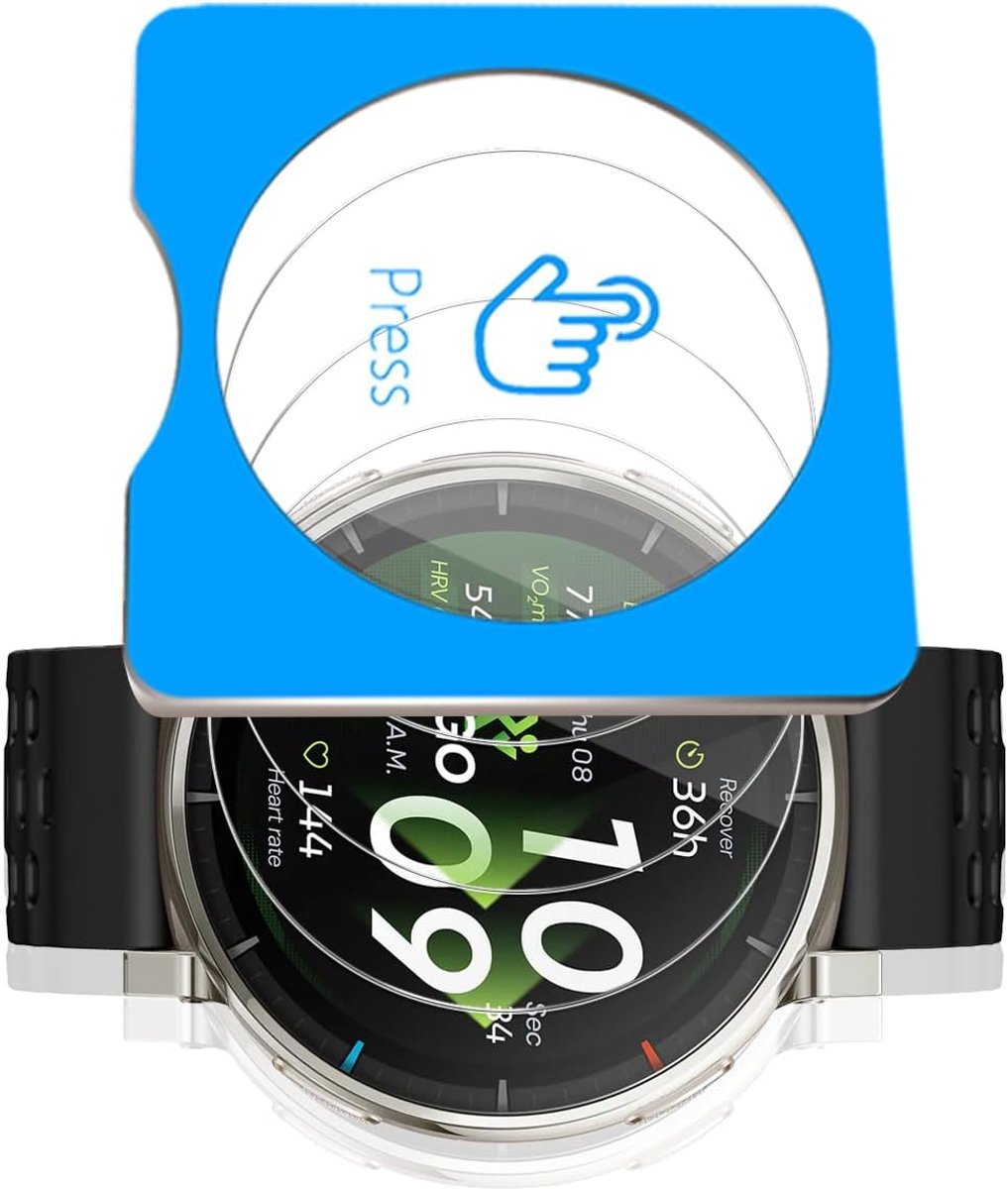 Gehard glas voor Amazfit Active 3 Premium, displaybeschermfolie compatibel met Active 3 Premium, hardheid 9H, ultratransparant, anti-vingerafdruk, zonder luchtbellen - [3 stuks]