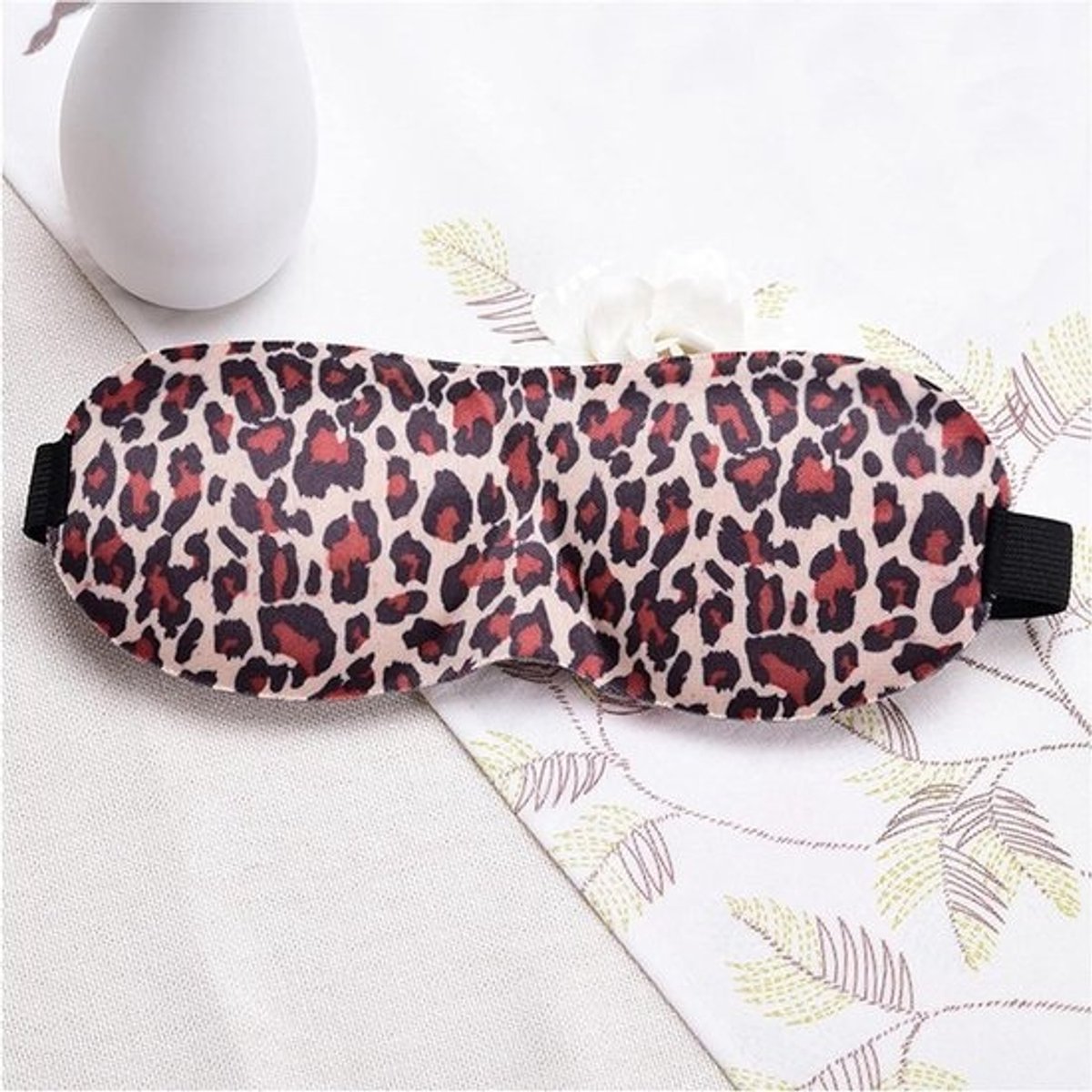 Slaapmasker - Oogmasker slapen - Reizen rust - Speciale vorm - 23.5cm x 9cm - Leopard
