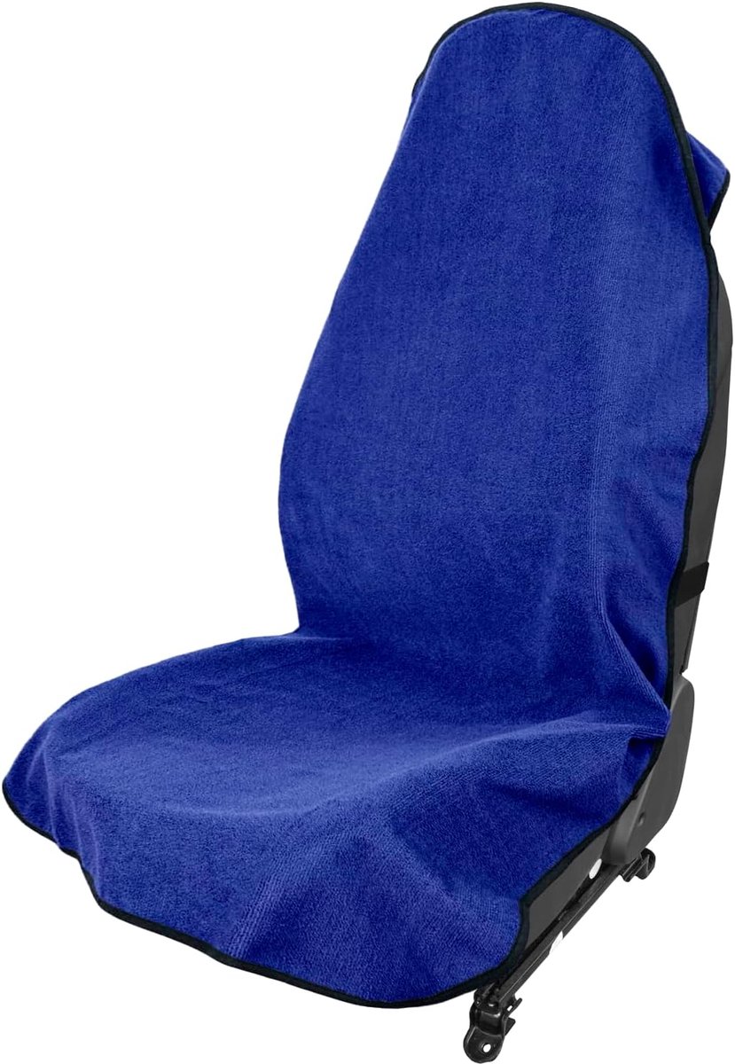 anti-zweet autostoelhoes voor voorstoelen, antislip handdoekstoelbeschermer, auto-interieuraccessoires, universele pasvorm voor de meeste auto's, bestelwagens en SUV's (blauw)